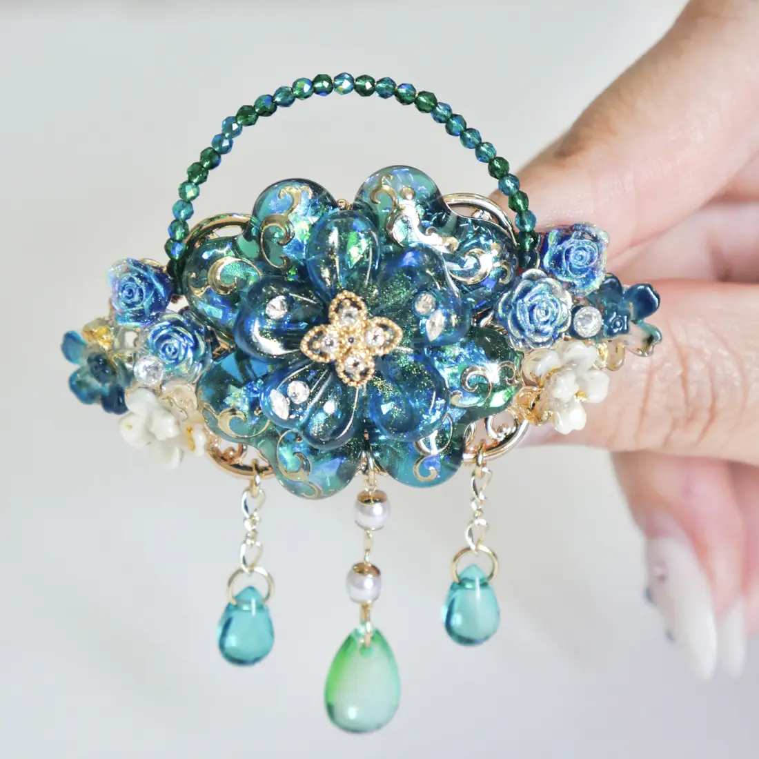 กิ๊บซุ้มดอกไม้ Jade Phoenix กิ๊บติดผม MIMEAR