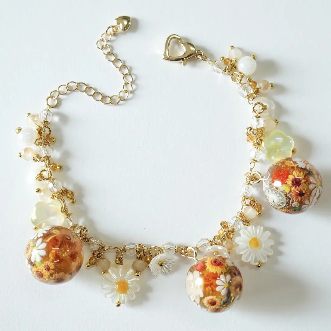ข้อมือ Sunflower And Daisy Shine สร้อยข้อมือ MIMEAR