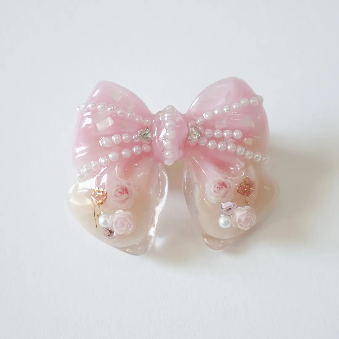กิ๊บโบว์เล็ก Pinkpearl Rose กิ๊บติดผม MIMEAR
