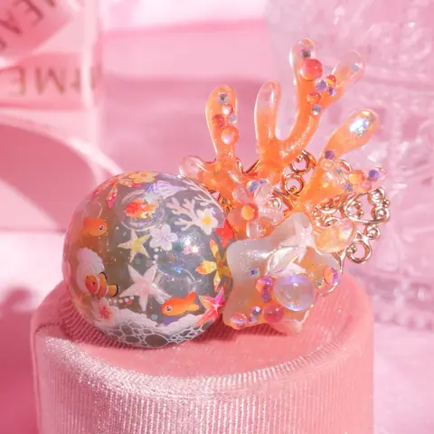 กิ๊บทรงกลม Marine Coral