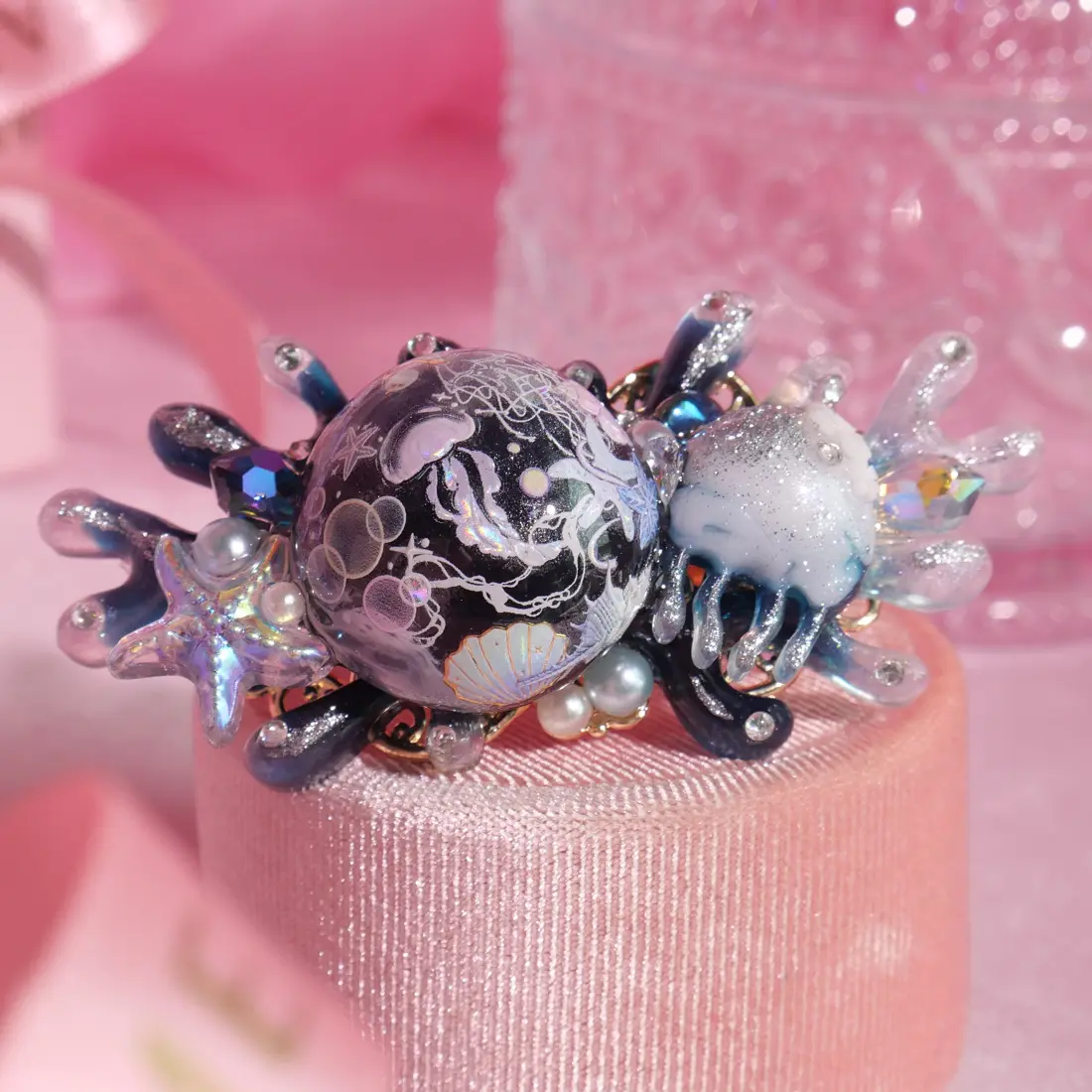 กิ๊บโดม Deep Blue Jelly กิ๊บติดผม MIMEAR