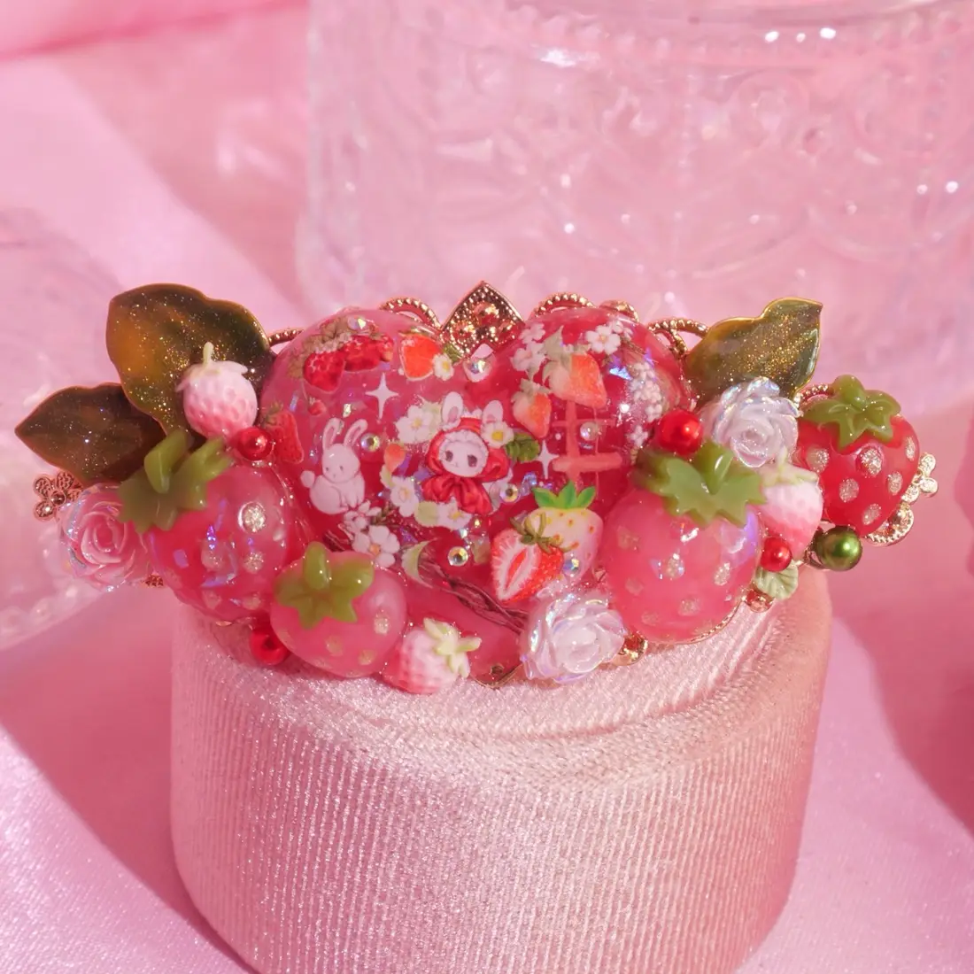 กิ๊บหัวใจ Strawberry Icepop กิ๊บติดผม MIMEAR