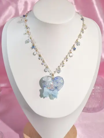 สร้อยคอหัวใจใหญ่ Princess Blue