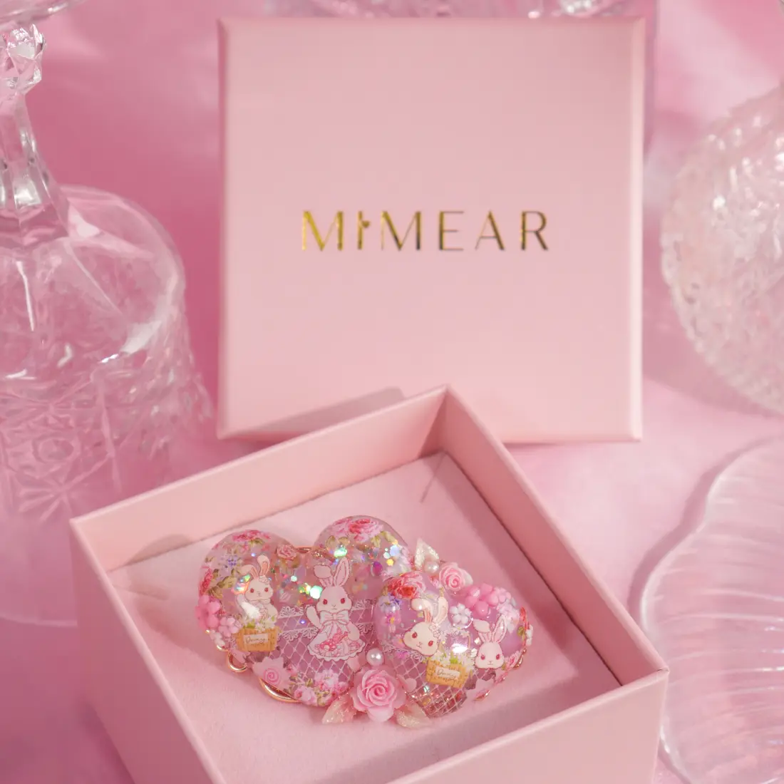 กิ๊บหัวใจคู่ Blossom Basket กิ๊บติดผม MIMEAR