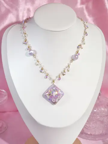สร้อยคอ Square Violet