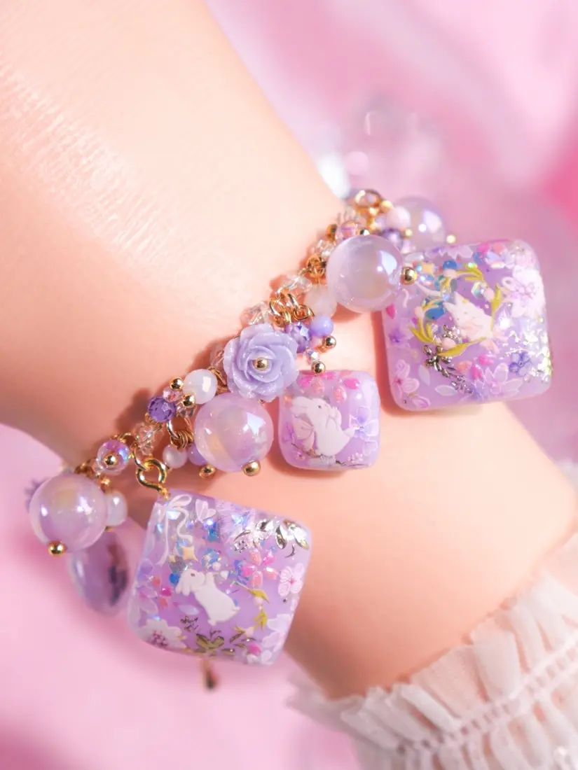 ข้อมือ Square Violet Full สร้อยข้อมือ MIMEAR