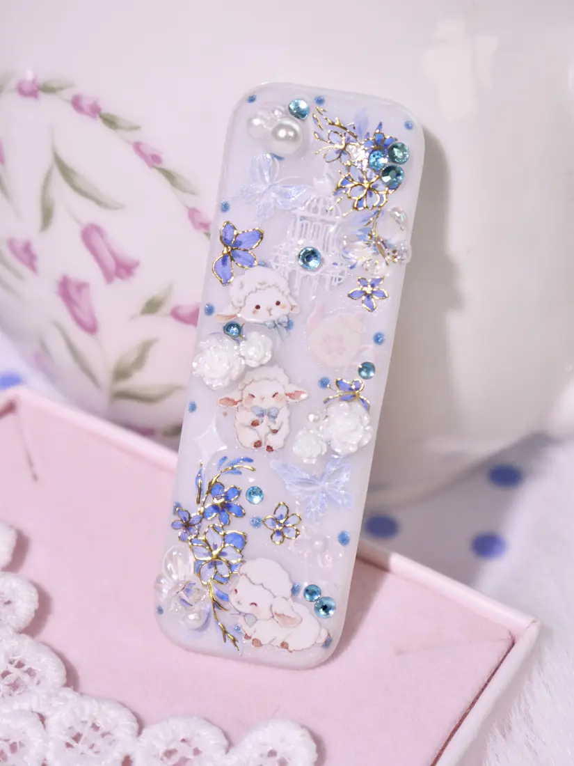 กิ๊บแกะขาว Polkadot Tea Cup กิ๊บติดผม MIMEAR