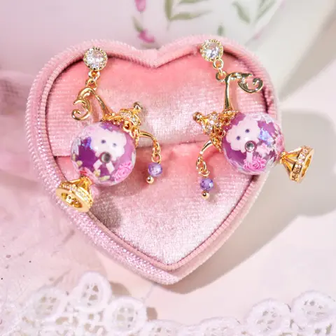 ต่างหูตะเกียงวิเศษ Meow Floral Teapot