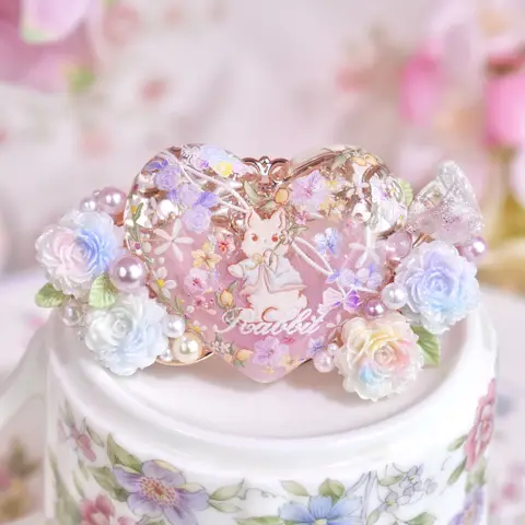 กิ๊บหัวใจถ้วยหยดน้ำชา Fleur Glassy Pour