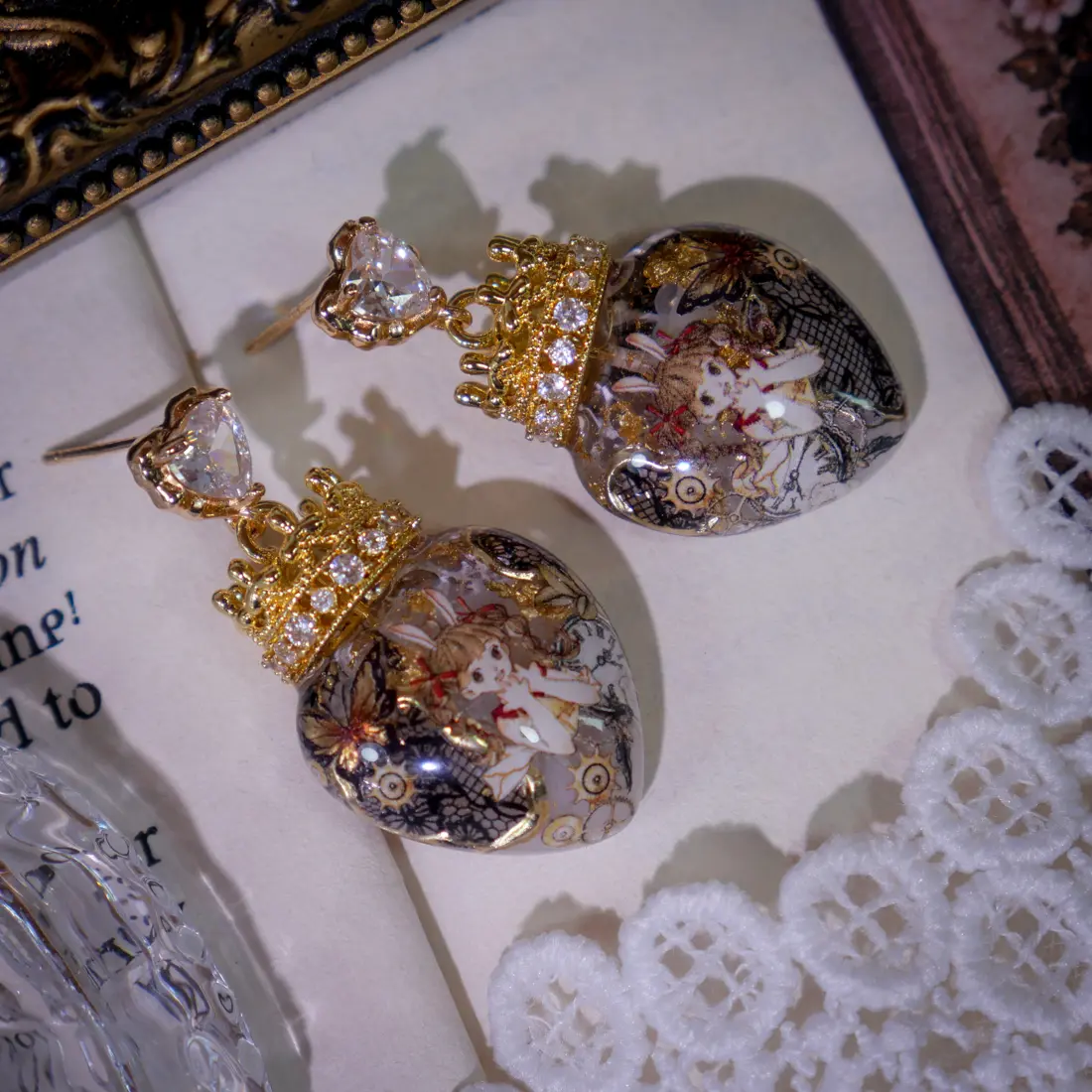 ต่างหู Amber Crown มงกุฎอำพันแห่งรัตติกาล ต่างหู MIMEAR
