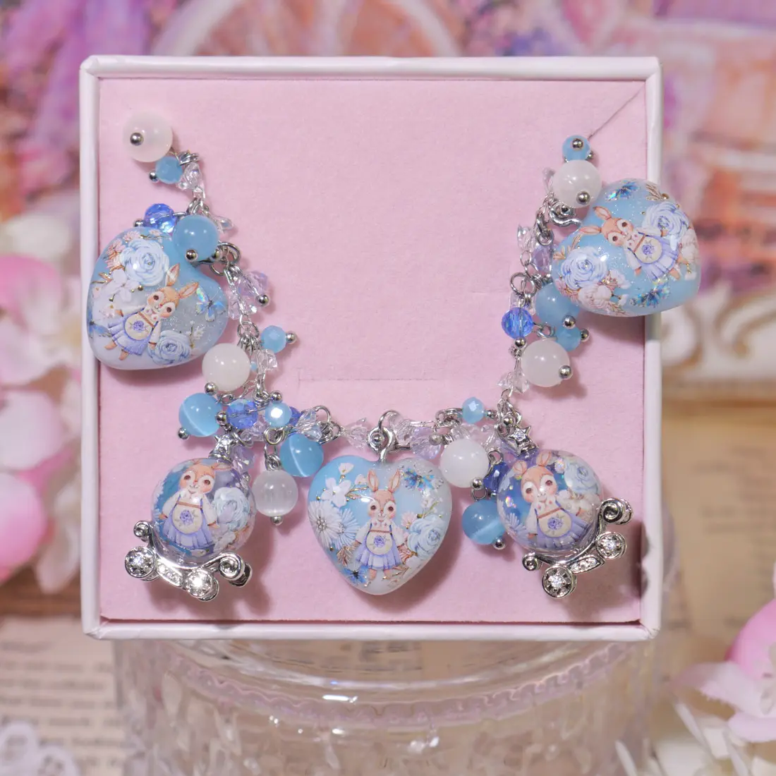 ข้อมือ Ivory Carriage รถม้าฟักทองขาวฟ้า สร้อยข้อมือ MIMEAR