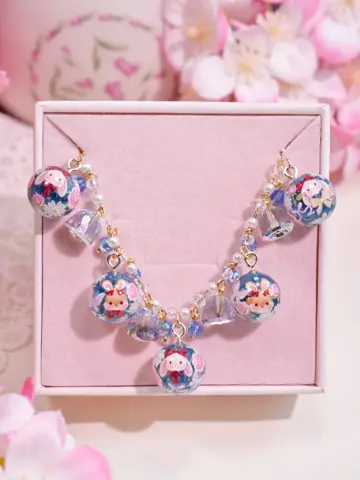 ข้อมือกระต่ายกลมเดนิม