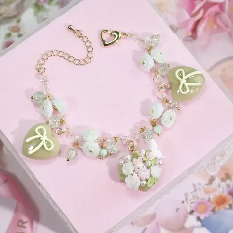 ข้อมือใจมัทฉะโบว์กระต่าย