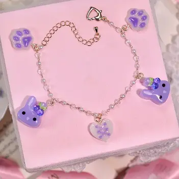 ข้อมือสกุชชี่กระต่ายม่วง
