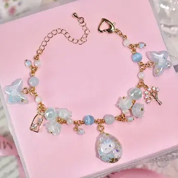 ข้อมือแมวฟ้าวงรีผีเสื้อ สร้อยข้อมือ MIMEAR