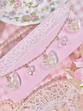ข้อมือใจคอร์กี้กุหลาบชมพู